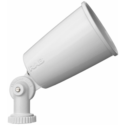 RAB R90W Landscape Non-Fixture Floodlight,) PAR-38 Lamp, 120 VAC, White Housing